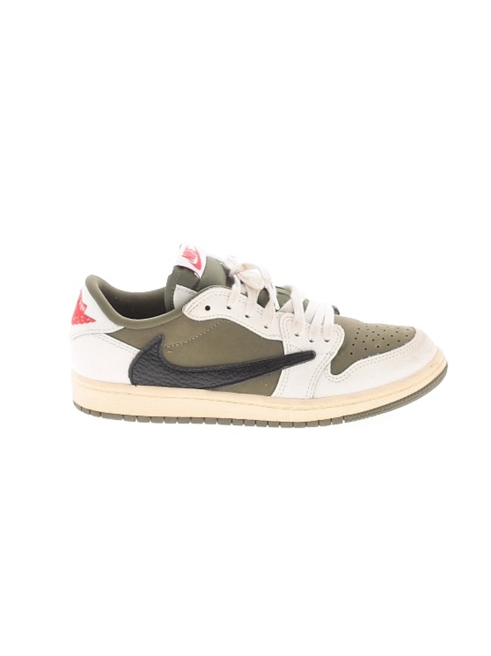 Travis Scott x Air Jordan 1 Low Reverse Medium Olive Sneakers Shoes AUTHENTIC